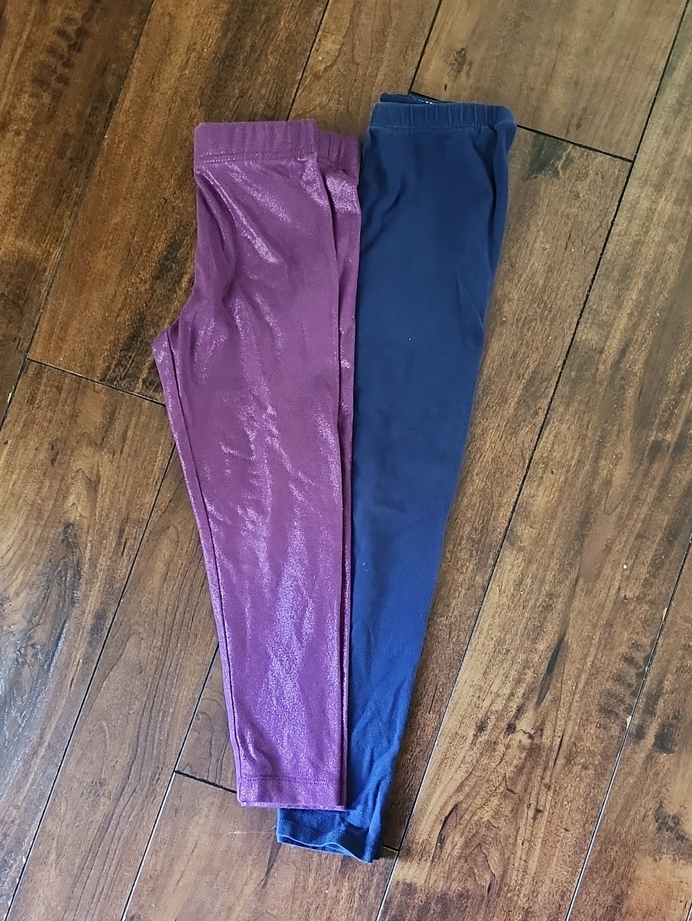 3/$15! 5t Girls' Shimmer Purple and Navy Leggings - Lot of 2